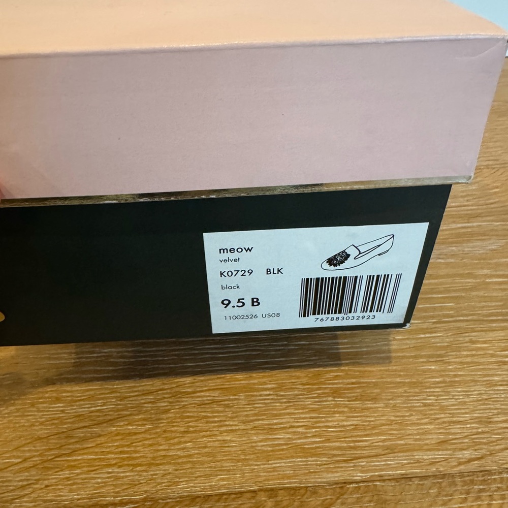 Kate Spade Meow cat velvet loafers size 9.5B - Picture 7 of 8